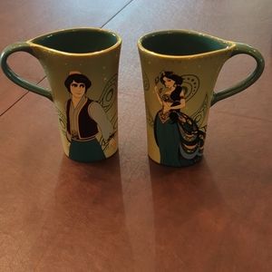 Disney authentic Aladdin and Jasmine coffee mugs. Disney store